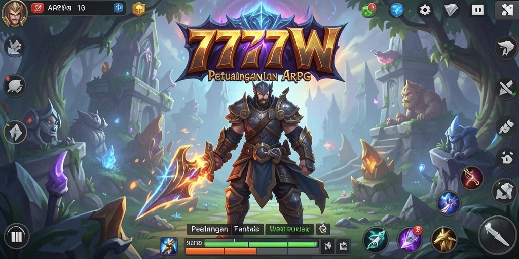 Gameplay seru dalam dunia petualangan ARPG 7777W.