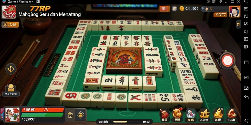Screenshot game Mahjong 77RP dengan tampilan gameplay yang menarik.