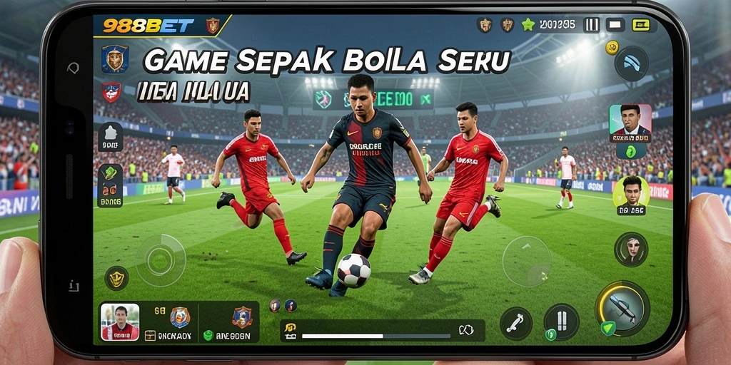 Tampilan gameplay 988BET yang memukau dengan aksi sepak bola intens.