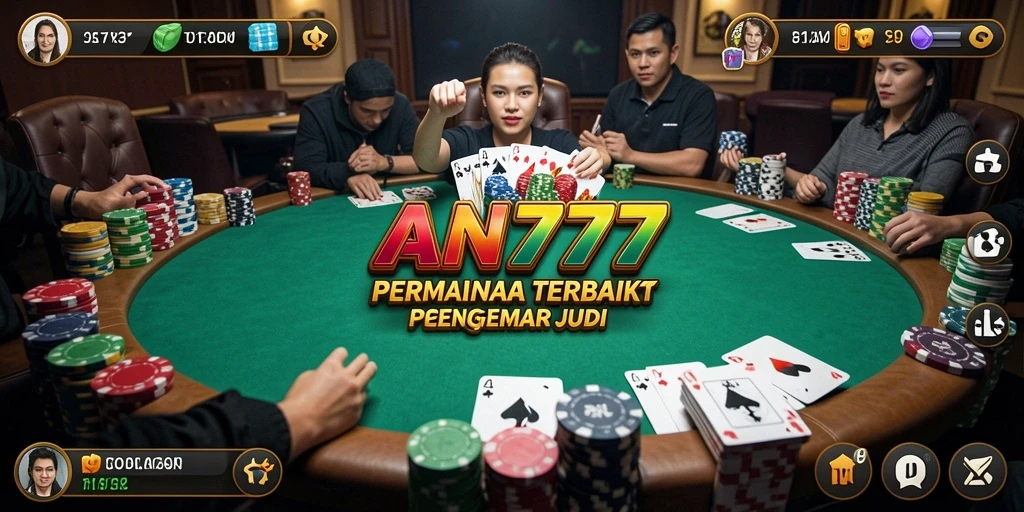 Tampilan grafis menarik dari permainan Poker di AN777.