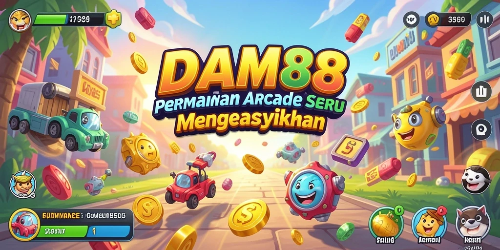 Screenshot utama DAM88 menampilkan gameplay arcade yang menarik dan dinamis.