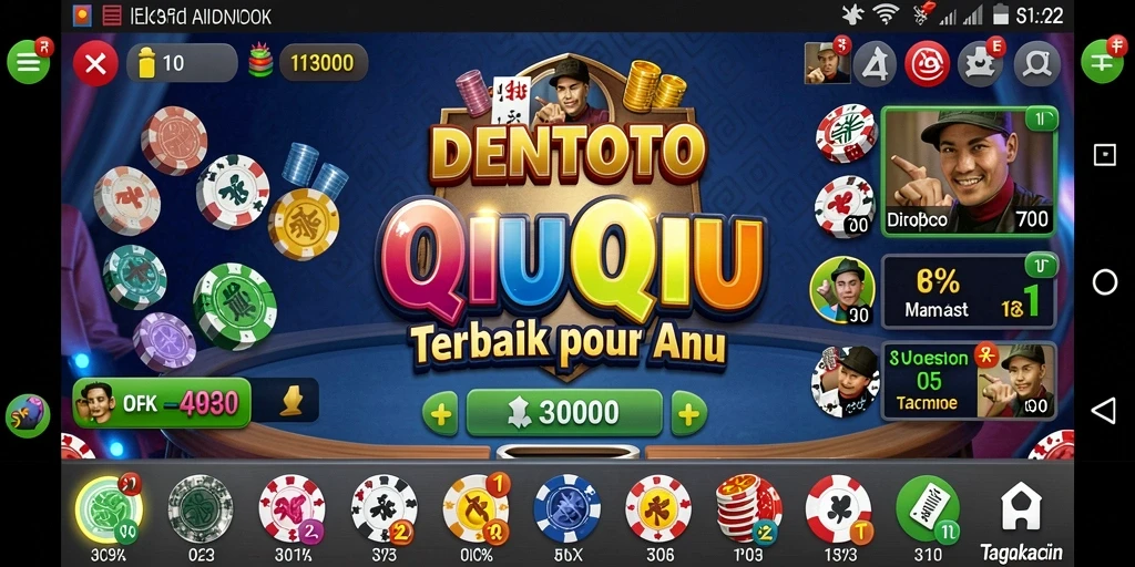 Screenshot DENTOTO menampilkan gameplay QiuQiu yang menarik.