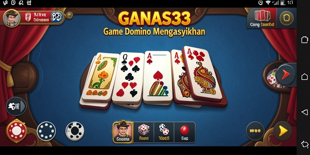 Tampilan gameplay seru di game Domino GANAS33.