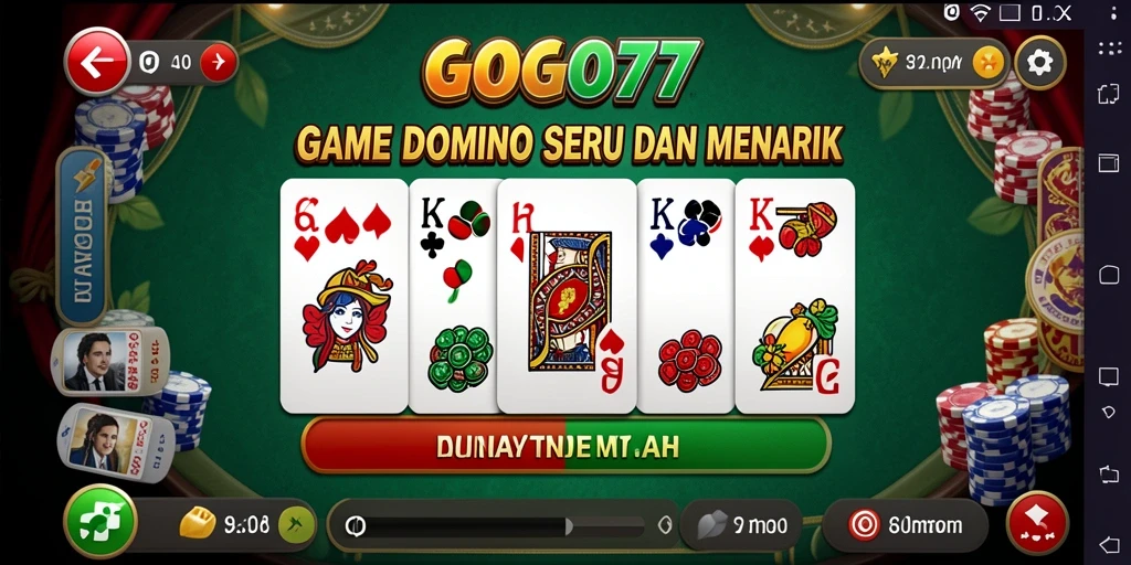 Screenshot gameplay GOGO77 menampilkan aksi seru permainan Domino.