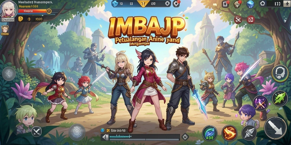 Tangkapan layar menampilkan karakter anime dalam aksi pertarungan yang seru.