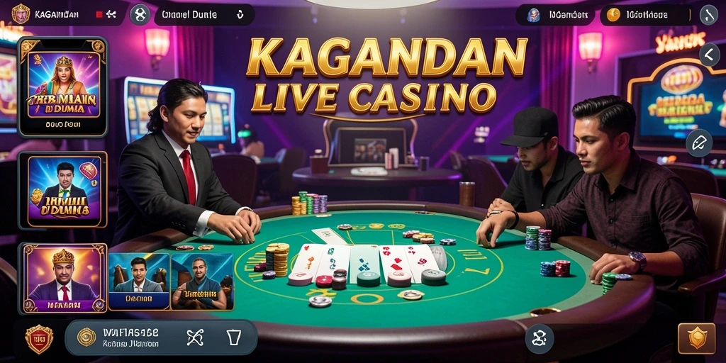 Tampilan gameplay KAGANDAN yang menarik dan interaktif dalam Live Casino.