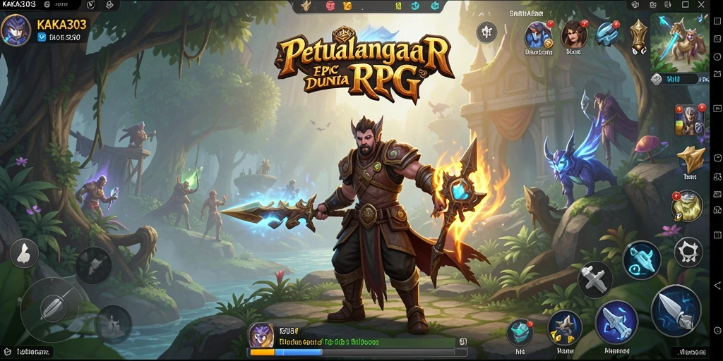 Tampilan gameplay KAKA303 yang menakjubkan dalam petualangan RPG.