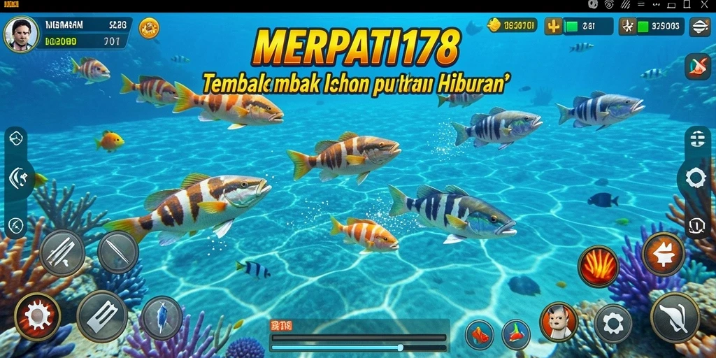 Tampilan gameplay menembak ikan yang seru dan menantang.
