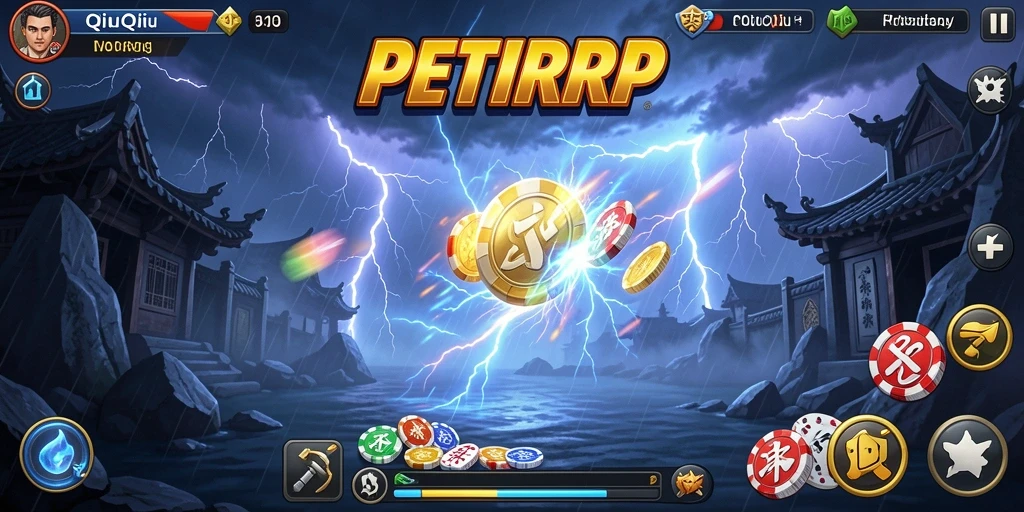 Screenshot gameplay QiuQiu PETIRRP yang menarik dan interaktif.