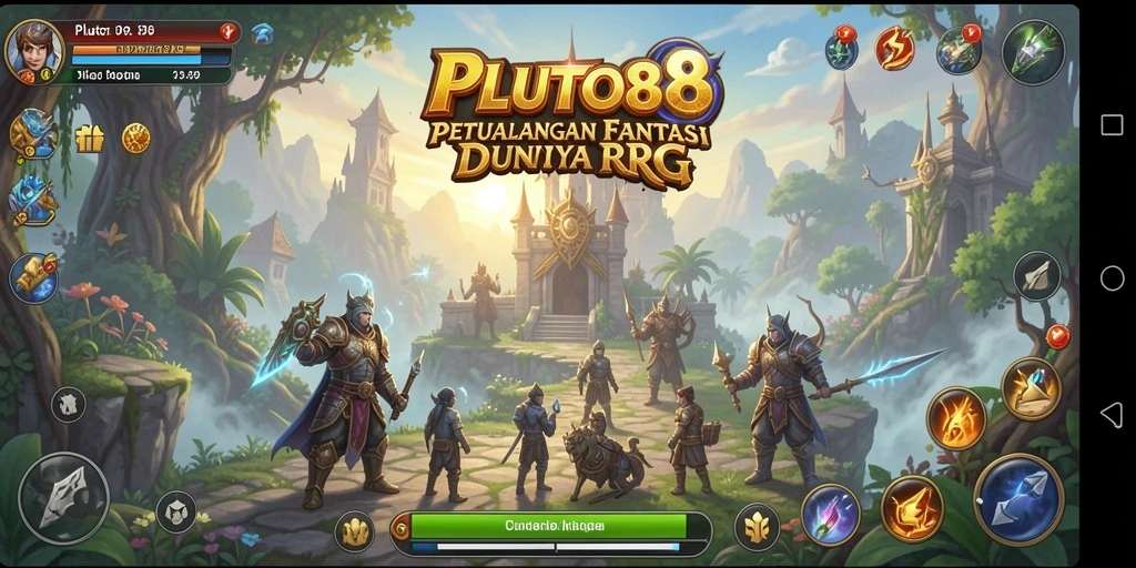 Tangkapan layar gameplay PLUTO88 yang menunjukkan aksi seru dalam permainan RPG.