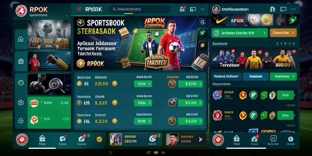 Screenshot RPOK menampilkan antarmuka taruhan olahraga yang menarik dan informatif.