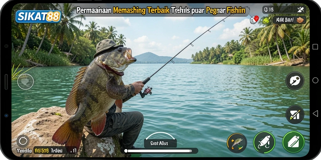 Tampilan gameplay SIKAT88 dengan aksi memancing yang seru.