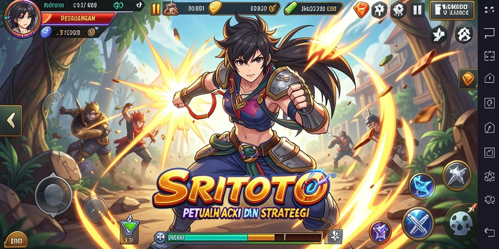 Tampilan dinamis pertarungan dalam game SRITOTO yang menarik.