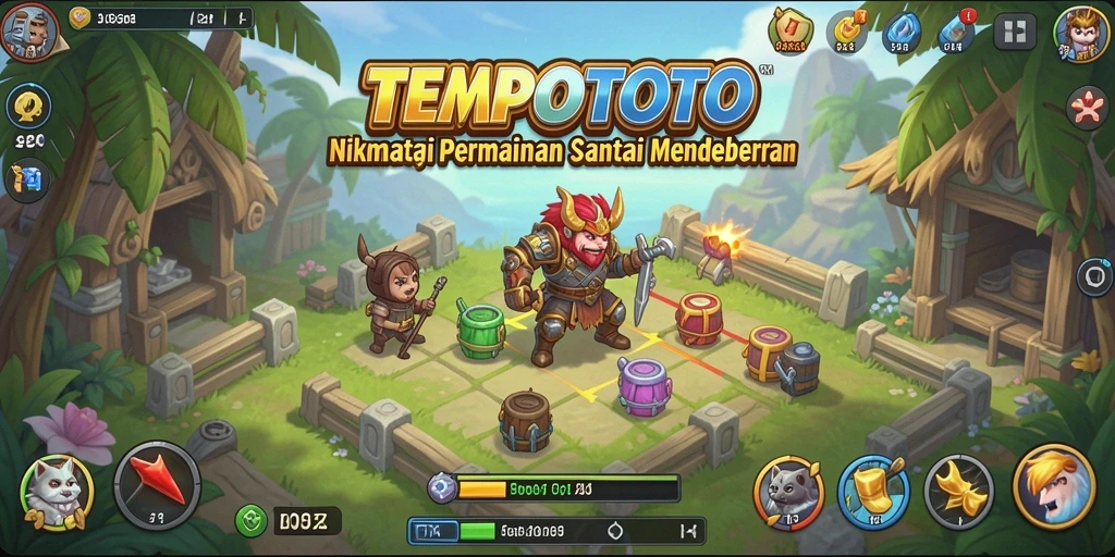 Tangkapan layar TEMPOTOTO menampilkan keseruan gameplay yang menarik.