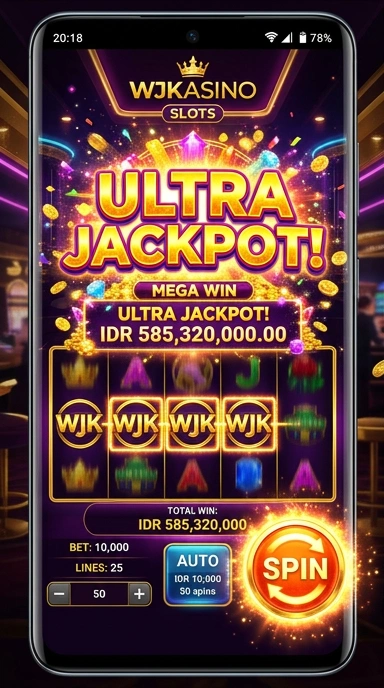 Screenshot fitur unggulan di wjkasino.